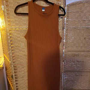 Ribbed body con dress